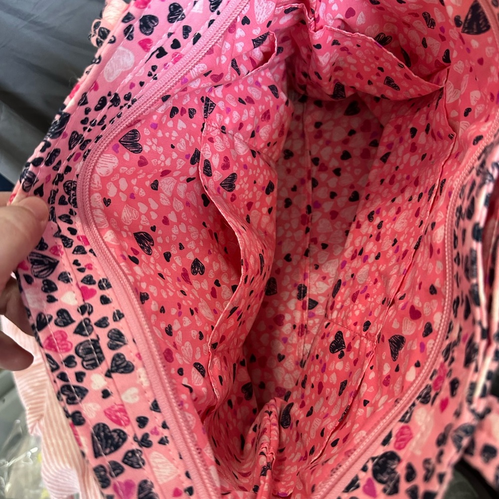 Vera Bradley Pink Heart-Print Quilted Tote - Picture 4 of 8